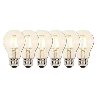 A19 Dimmable Clear Filament Medium Base Westinghouse Lighting 4316420 4.5 6 Pack LED Light Bulb Six Pack 40-Watt Equivalent A19 Dimmable Clear Filament Medium Base Westinghouse Lighting 4316420 4.5 6 Pack LED Light Bulb Six Pack 40-Watt Equivalent